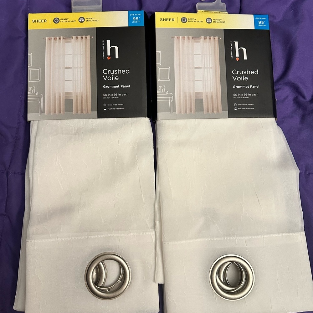Home Essentials Crushed Voile Grommet Panel